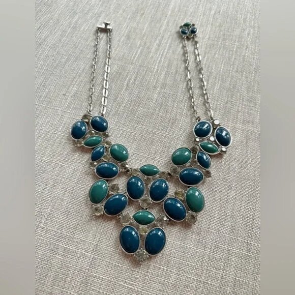 Banana Republic Chunky Blue and Turquoise Necklace - Picture 1 of 5